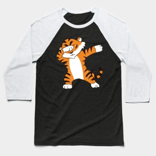 Dabbing Tiger Funny Boy Girl Tiger Children Tiger Dab Baseball T-Shirt